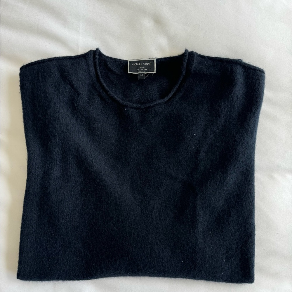 Original Giorgio Armani Icon 100% cashmere mock-neck jumper